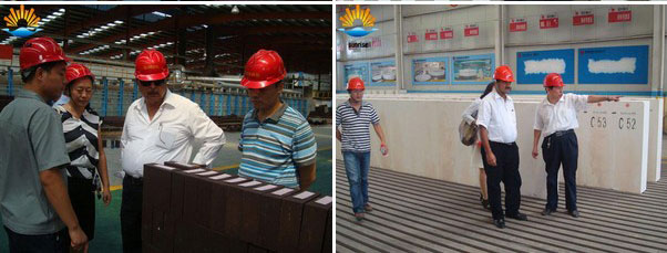 Venezuela customer AZS fused bricks used in float glass furnace